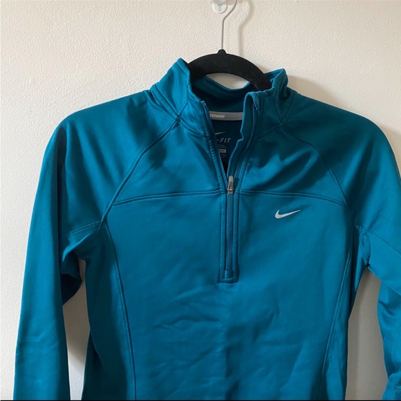 Nike Teal DriFit Half Zip Jacket - Picture 2 of 6